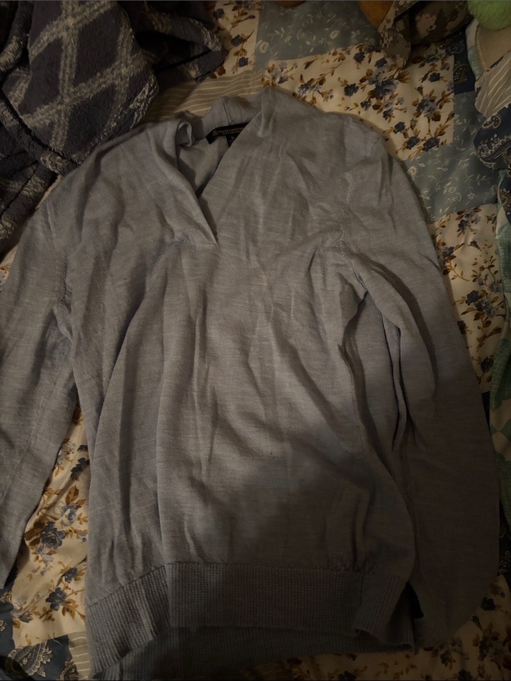 Brooks Brothers Light Blue Men’s V-Neck Sweater